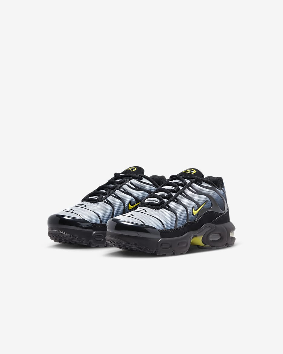 Nike Air Max Plus gyerekcipő - Fekete/Wolf Grey/Opti Yellow