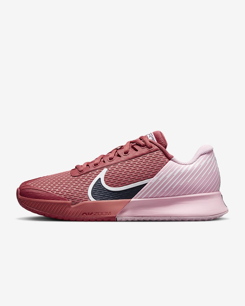 NikeCourt Air Zoom Vapor Pro 2 女款硬地球場網球鞋 - Adobe/Medium Soft Pink/白色/Obsidian