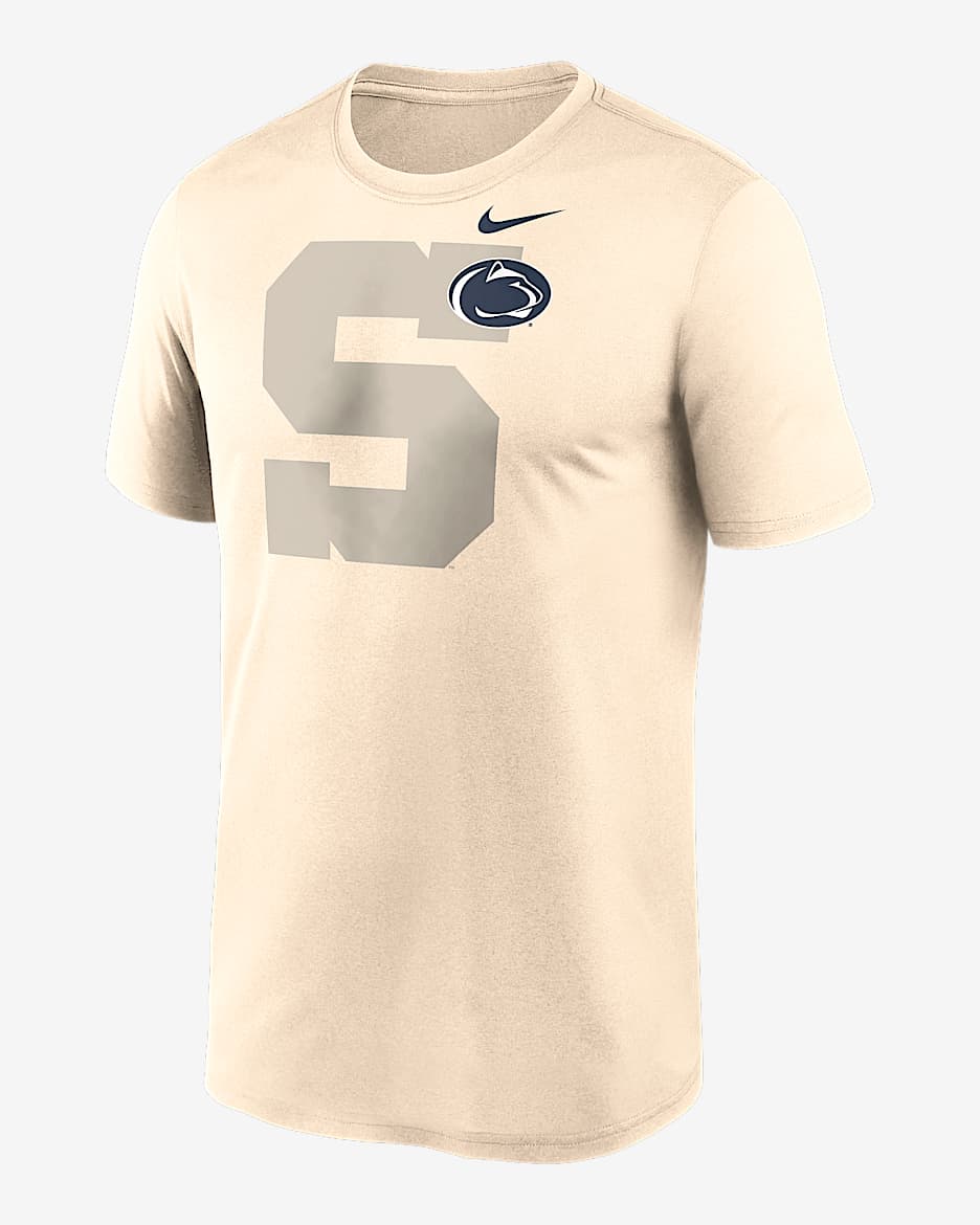 Penn State Campus Legend Shadow Logo Men's Nike Dri-FIT College T-Shirt - Natural