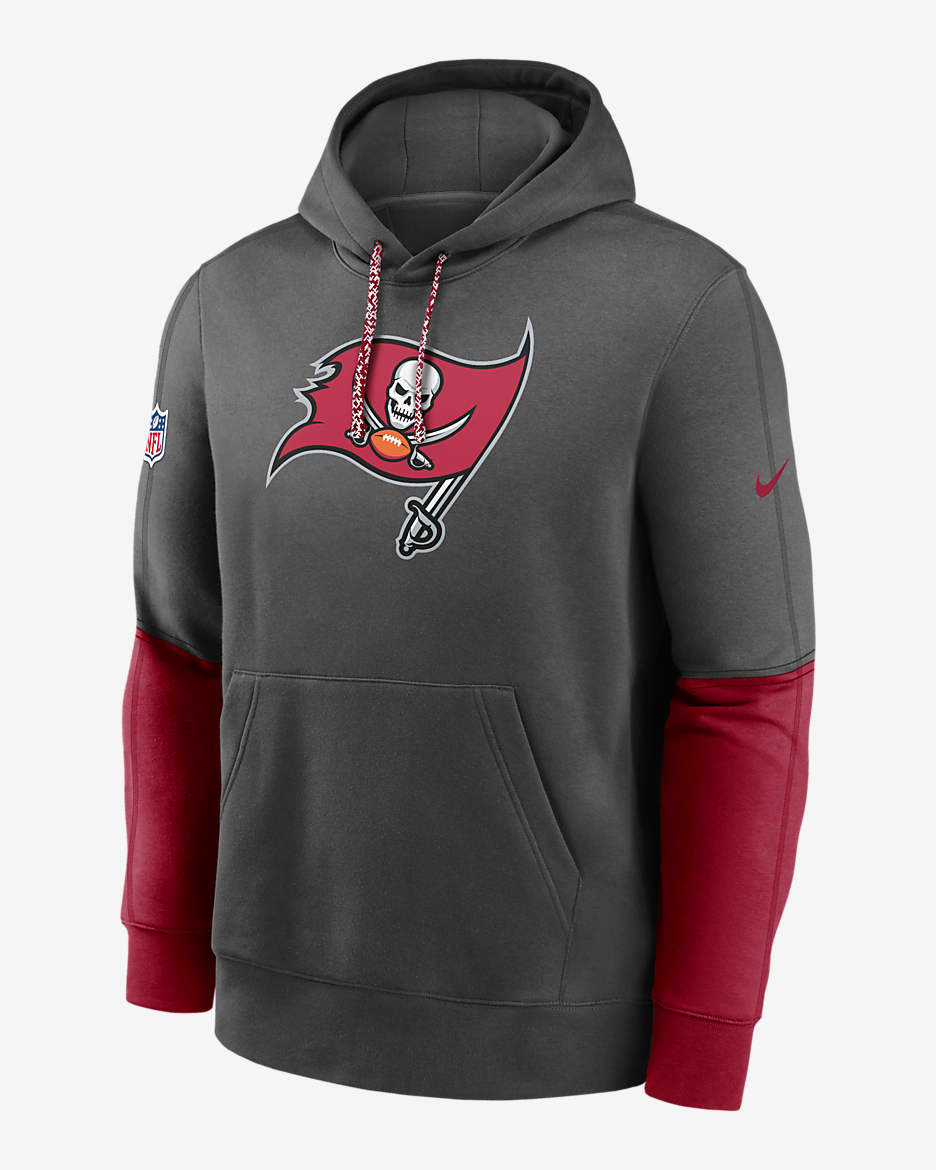 Tampa Bay Buccaneers Sideline Team Issue Club Men's Nike NFL Pullover Hoodie - Deep Pewter