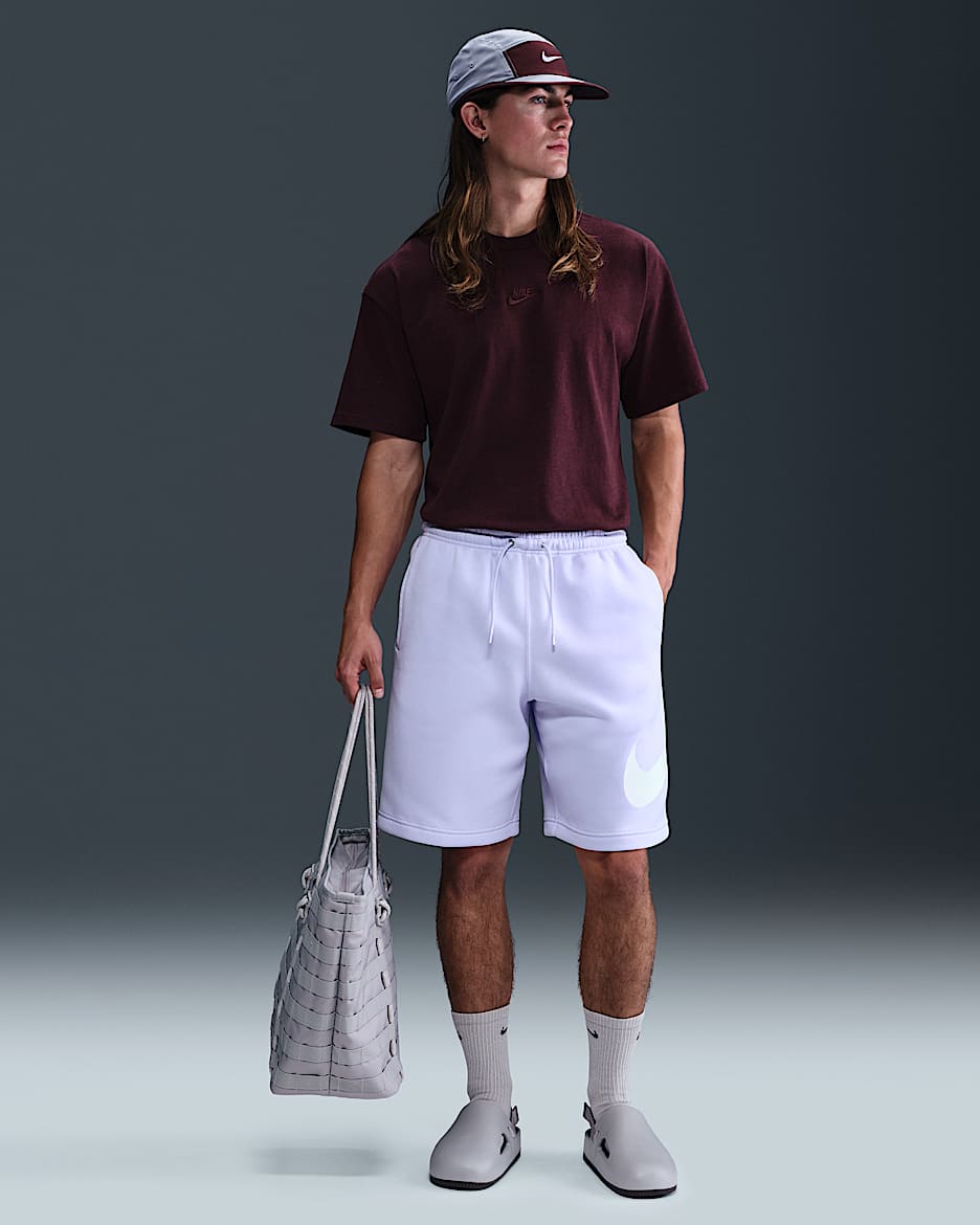 Nike Club Men's Fleece Shorts - Amethyst Tint/Amethyst Tint/White