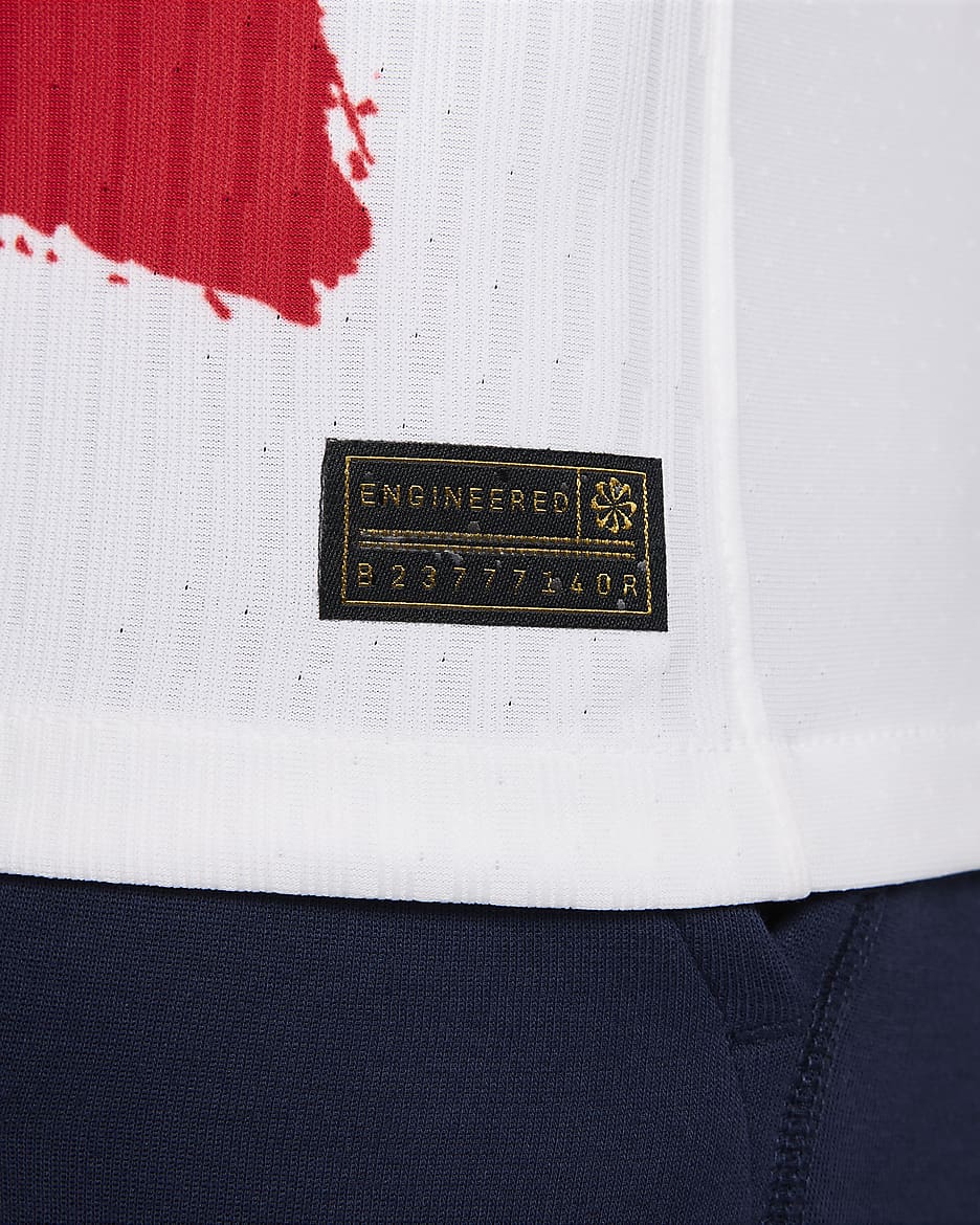 Męska koszulka piłkarska Nike Dri-FIT ADV Authentic Paris Saint-Germain Match 2024/25 (wersja wyjazdowa) - Biel/Midnight Navy/University Red/Midnight Navy