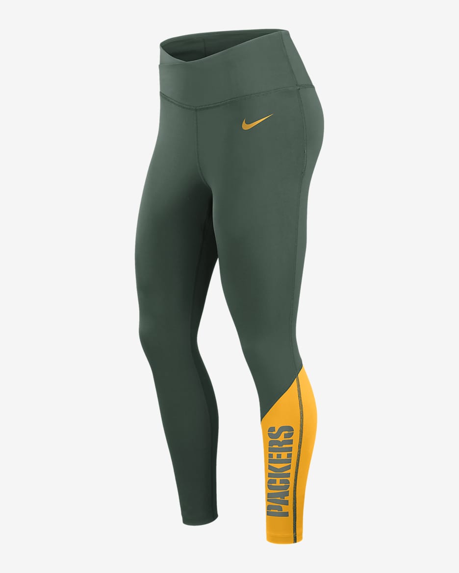 Nike Dri-FIT (NFL Green Bay Packers) Women's 7/8 Leggings - Green/Gold