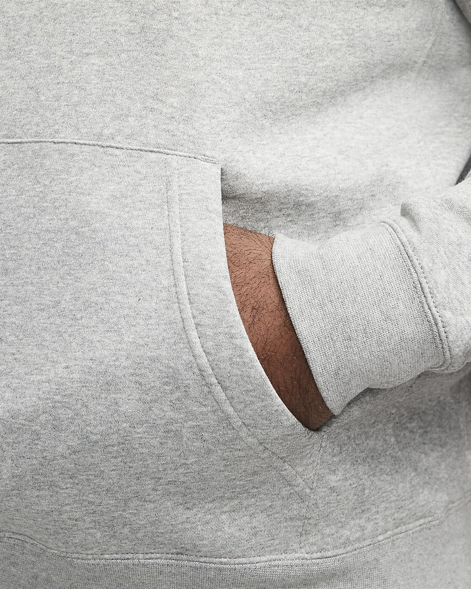 Sweat à capuche Nike Sportswear Club Fleece - Dark Grey Heather/Matte Silver/Blanc