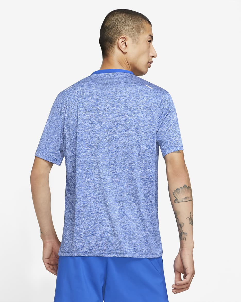 Nike Dri-FIT Rise 365 Men's Short-Sleeve Running Top - Game Royal/Heather