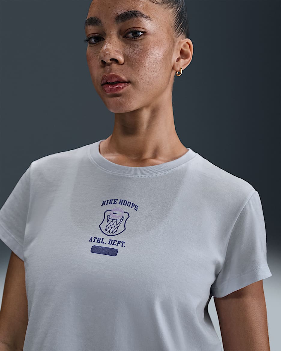 Nike Club Women's Cropped T-Shirt - Football Grey