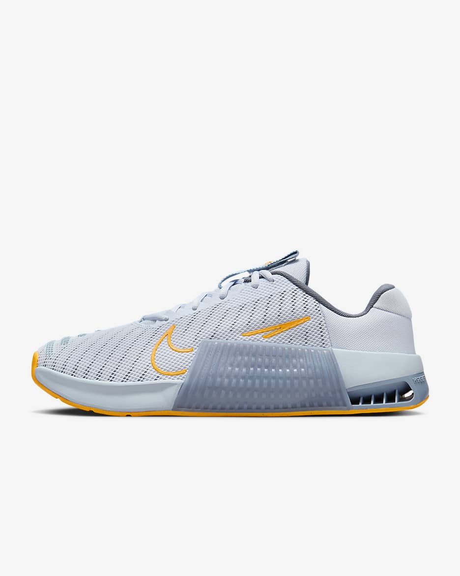 Tenis de entrenamiento para hombre Nike Metcon 9 - Gris fútbol/Azul militar claro/Pizarra cenizo/Reloj de sol