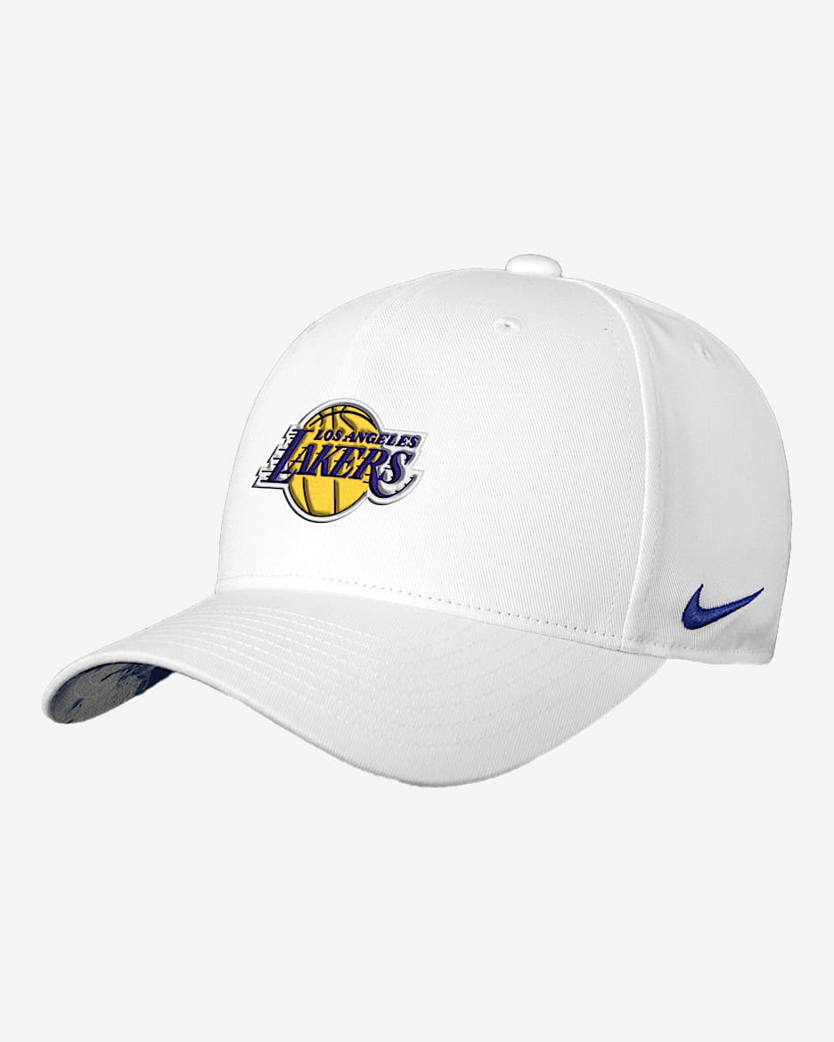 Los Angeles Lakers Rise Nike NBA Adjustable Cap - White