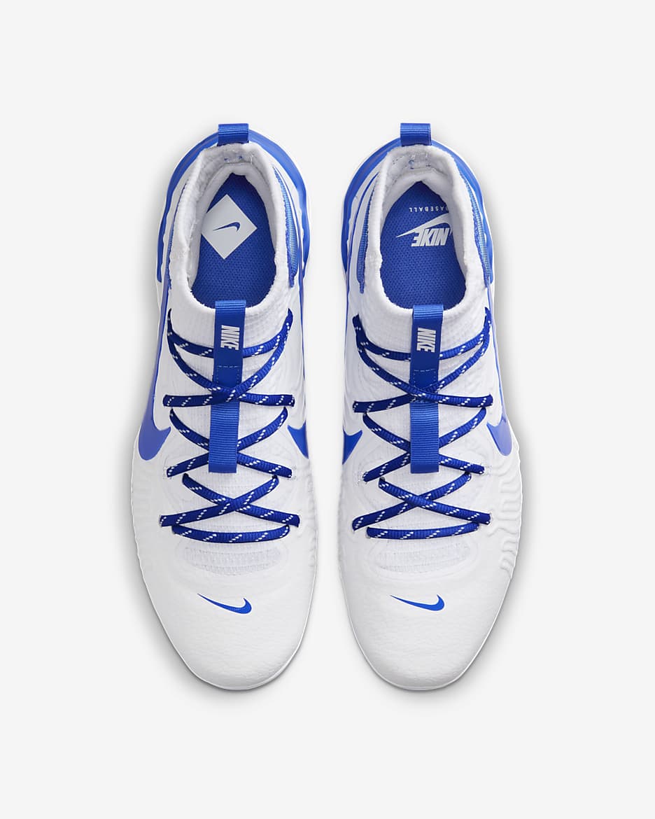 Nike Alpha Huarache NXT Men's Baseball Cleats - White/Pure Platinum/Hyper Royal