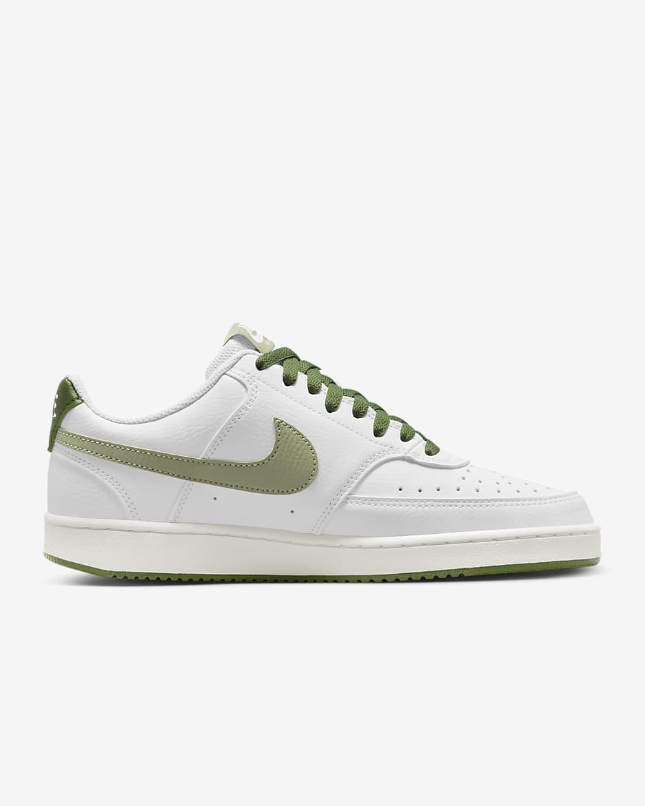 Chaussure Nike Court Vision Low pour homme - Blanc/Treeline/Sail/Oil Green