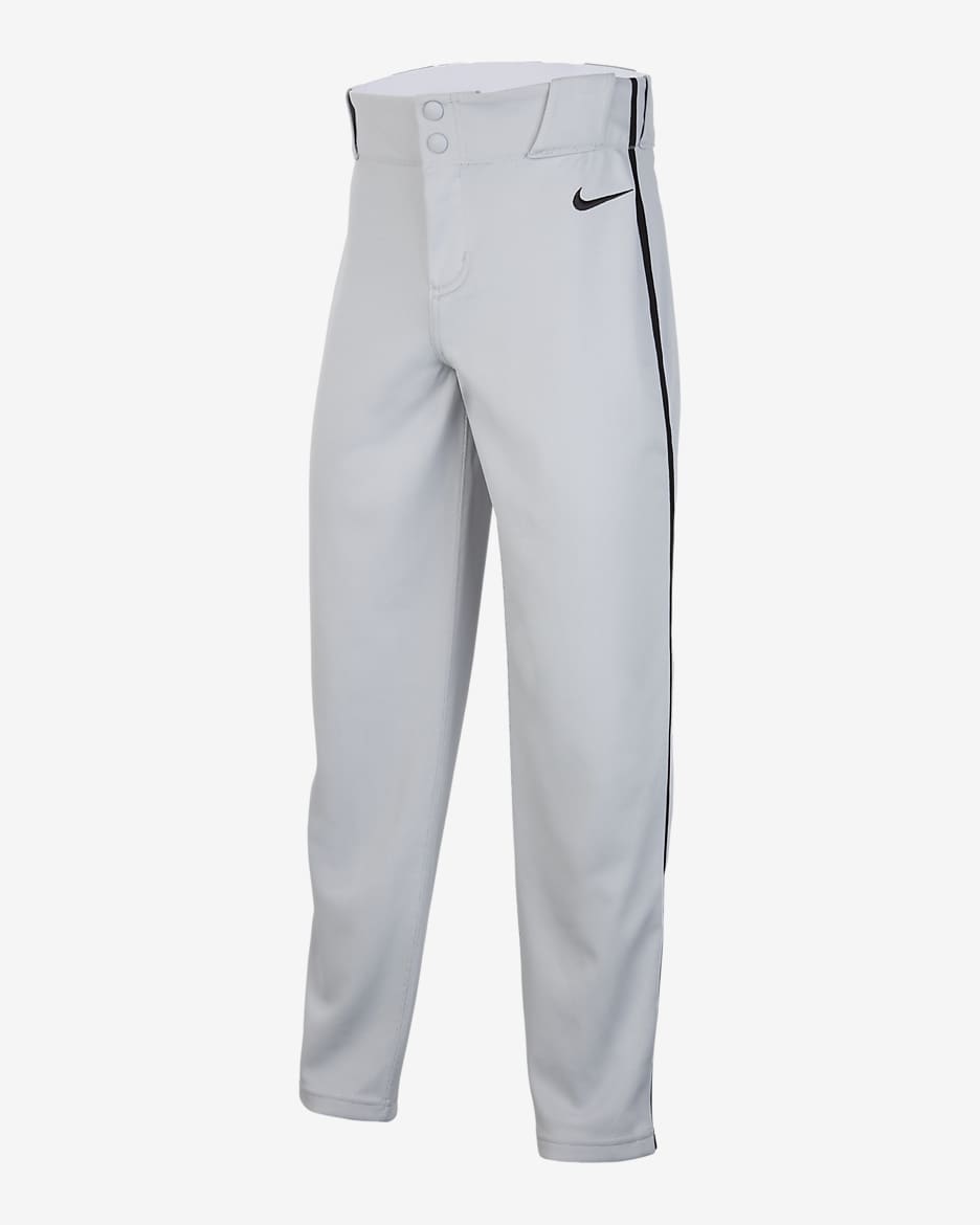 Pants de béisbol entubados para niños talla grande Nike Vapor Select 2 - Gris lobo/Negro/Negro