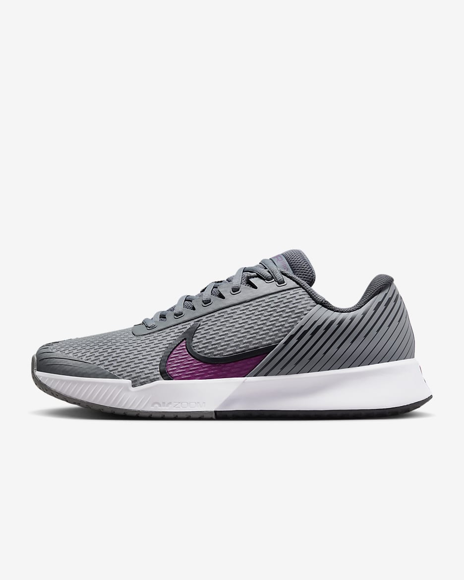 Chaussure de tennis pour surface dure NikeCourt Air Zoom Vapor Pro 2 pour homme - Smoke Grey/Dark Smoke Grey/Noir/Sangria