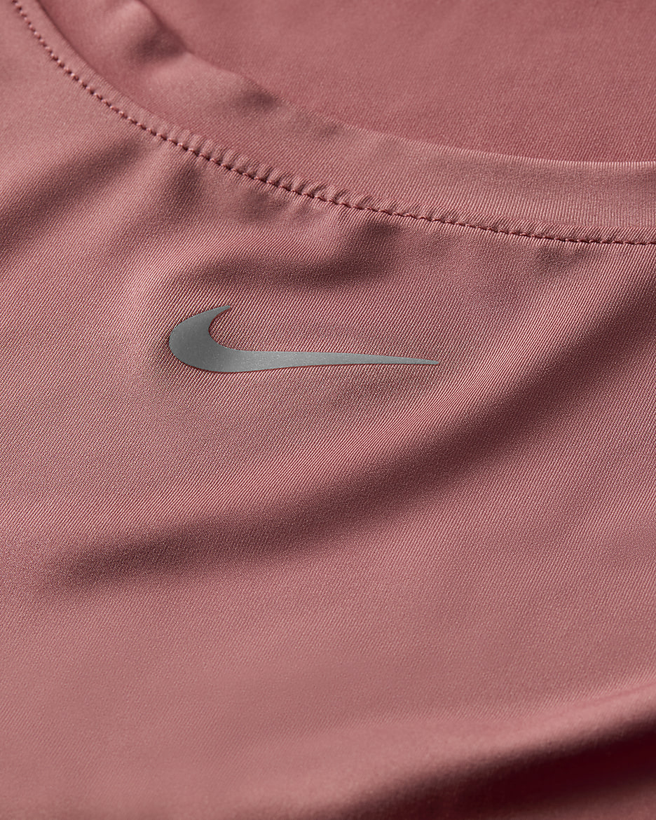 Damska koszulka z krótkim rękawem Dri-FIT Nike One Classic - Canyon Pink/Czerń