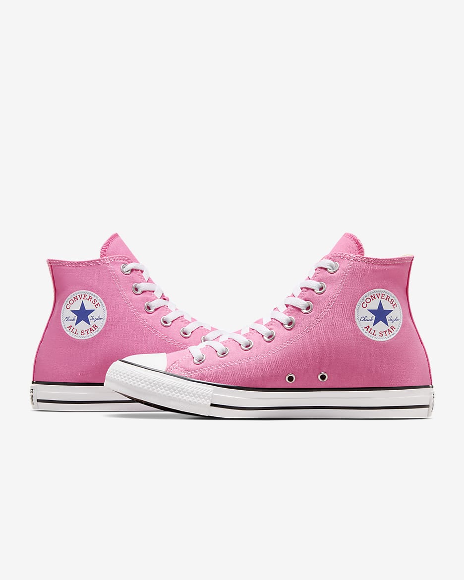 Tenis unisex de perfil alto Converse Chuck Taylor All Star - Rosa