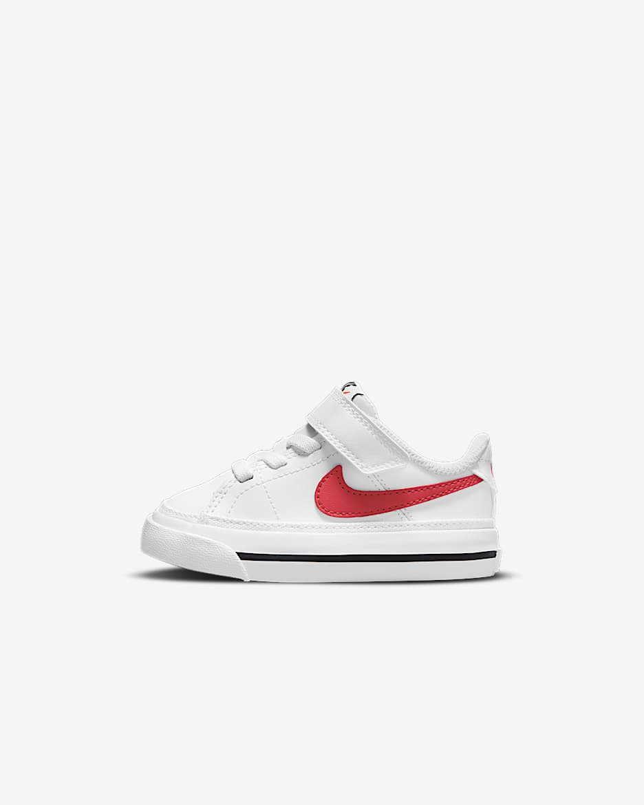 Buty dla niemowląt i maluchów Nike Court Legacy - Biel/Czerń/University Red