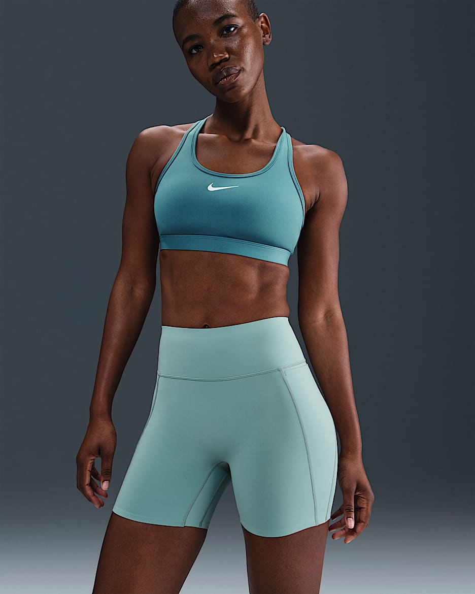 Nike Universa Women's Medium-Support High-Waisted 5" Biker Shorts with Pockets