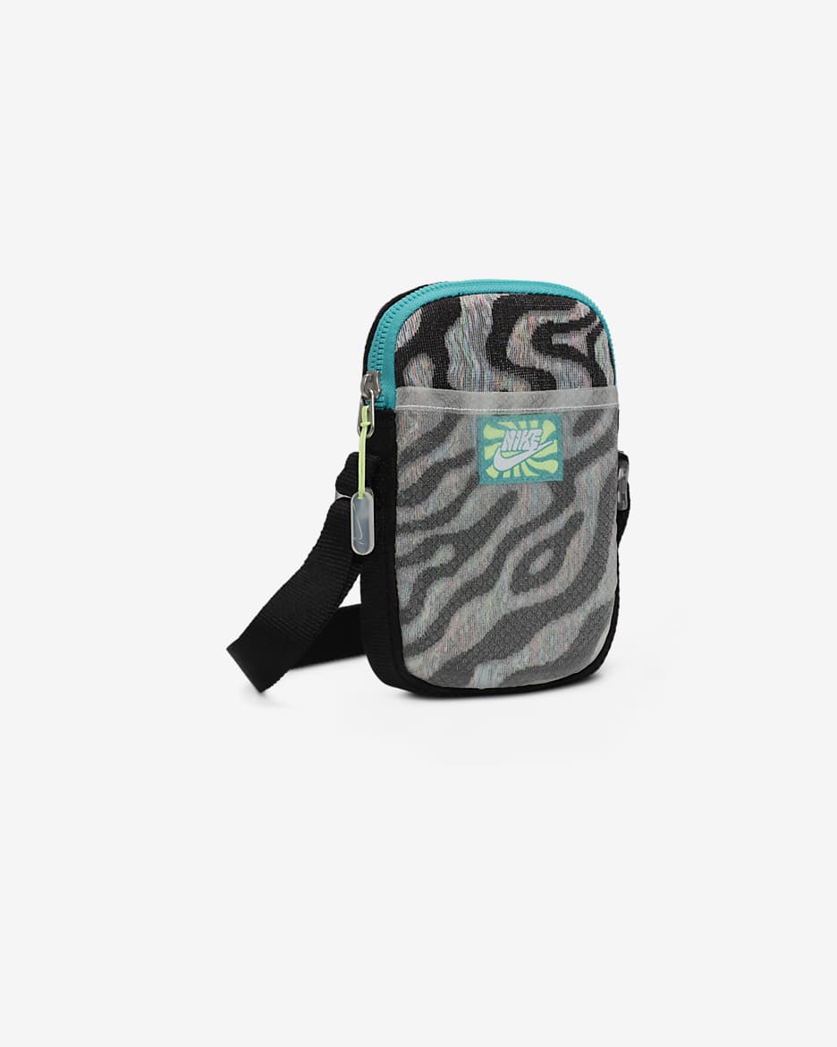 Nike Heritage Crossbody táska (kis méretű, 1 l) - Fekete/Fehér/Dusty Cactus