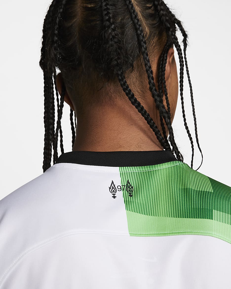 Liverpool FC 2023/24 Stadium 客場男款 Nike Dri-FIT 足球衣 - 白色/Green Spark/黑色