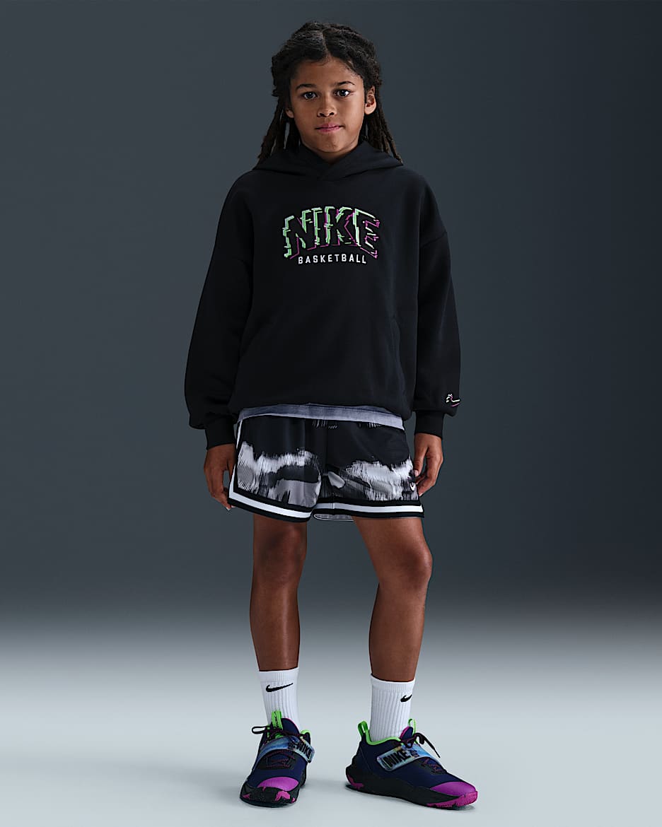 Nike DNA Big Kids' (Boys') Dri-FIT 5" Basketball Shorts - Black/White