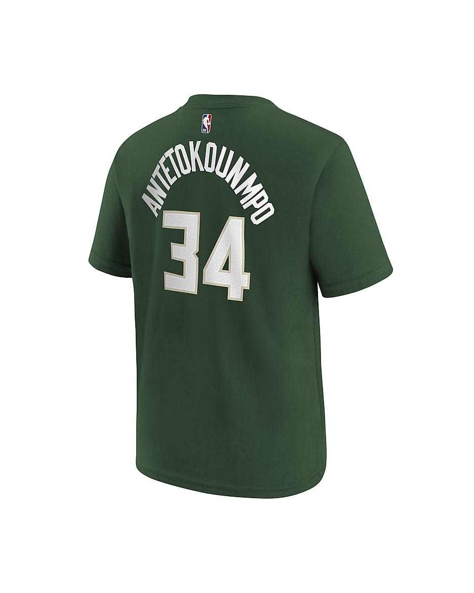 Playera Nike NBA para niños talla grande Giannis Antetokounmpo Bucks - Abeto