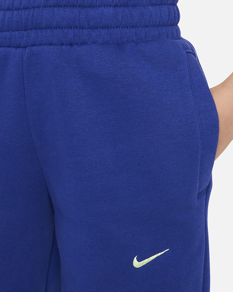 Nike Culture of Basketball Older Kids' Fleece Trousers - Deep Royal Blue/Vapour Green