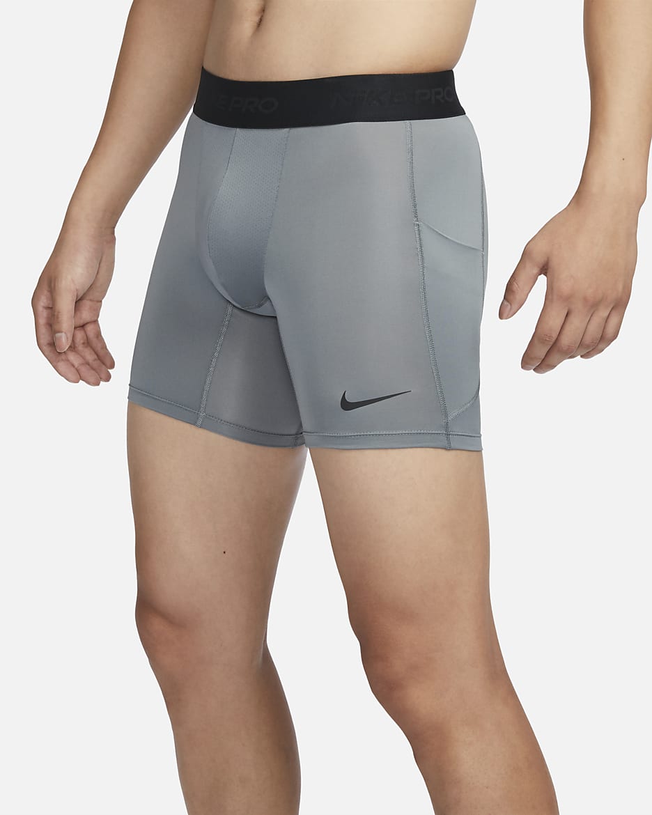 Nike Pro Men's Dri-FIT Fitness Shorts - Smoke Grey/Black