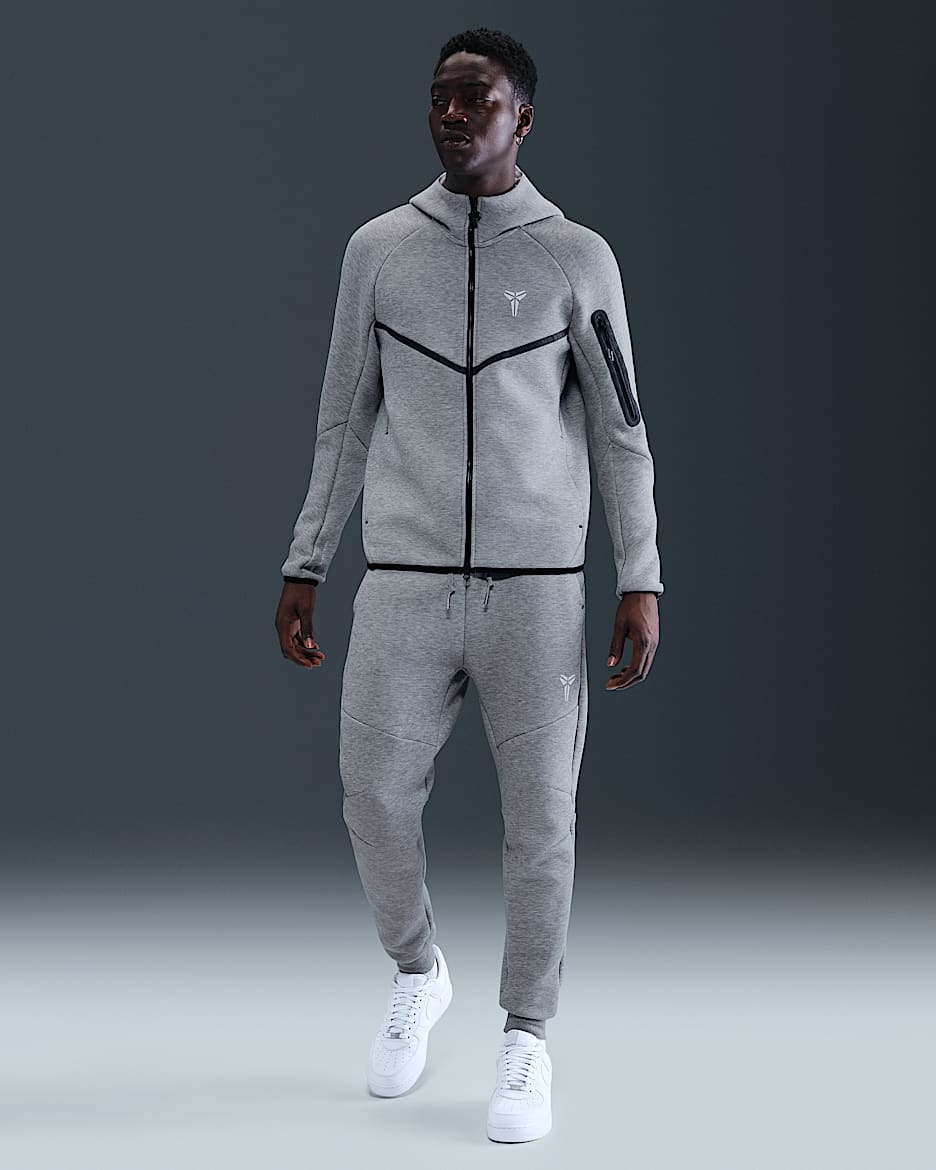 Kobe Men's Tech Fleece Joggers - Dark Grey Heather/White