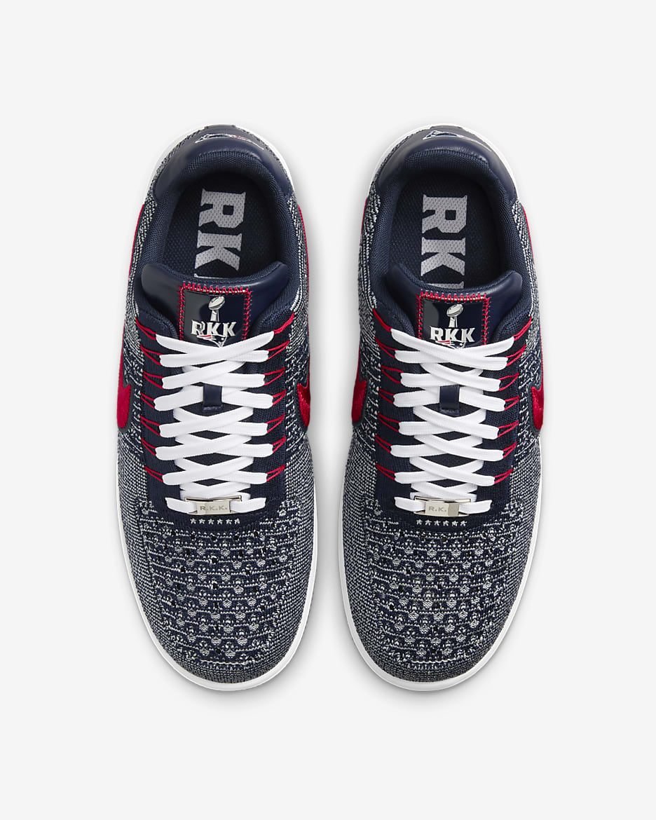 Nike Air Force 1 Ultra Flyknit Low Men's Shoes - Wolf Grey/College Navy/White/University Red