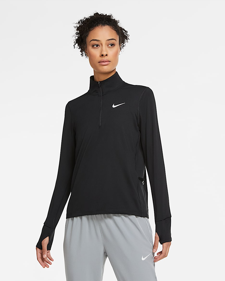 Nike Element Women's 1/2-Zip Running Top - Black