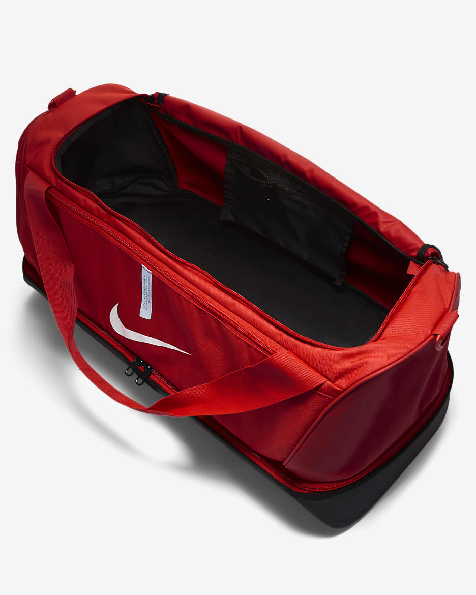 Sac de football rigide Nike Academy Team (grande taille, 59 L) - University Red/Noir/Blanc