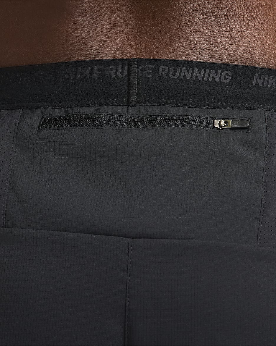 Nike Stride Dri-FIT-Laufshorts mit Futter für Herren (ca. 12,5 cm) - Schwarz/Schwarz