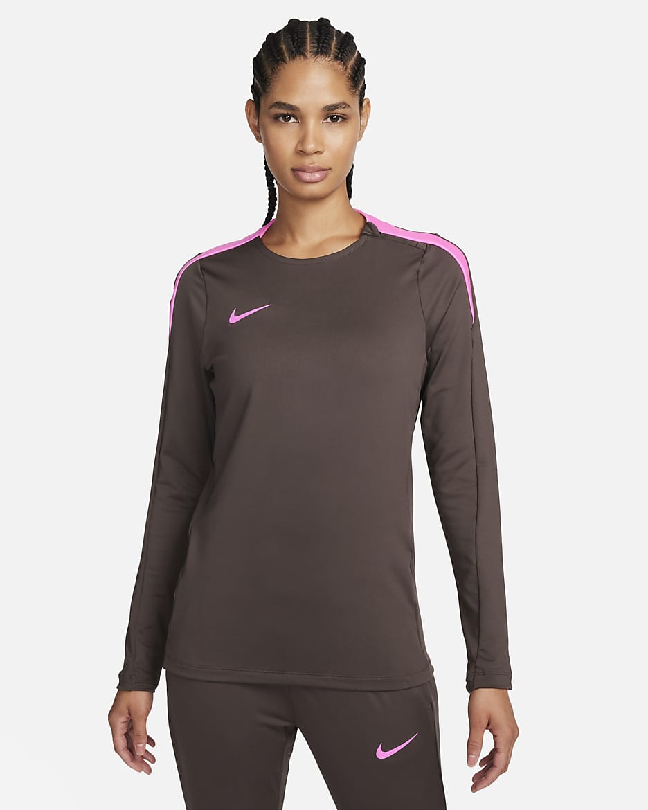 Nike Strike Women's Dri-FIT Crew-Neck Soccer Top - Baroque Brown/Playful Pink/Playful Pink