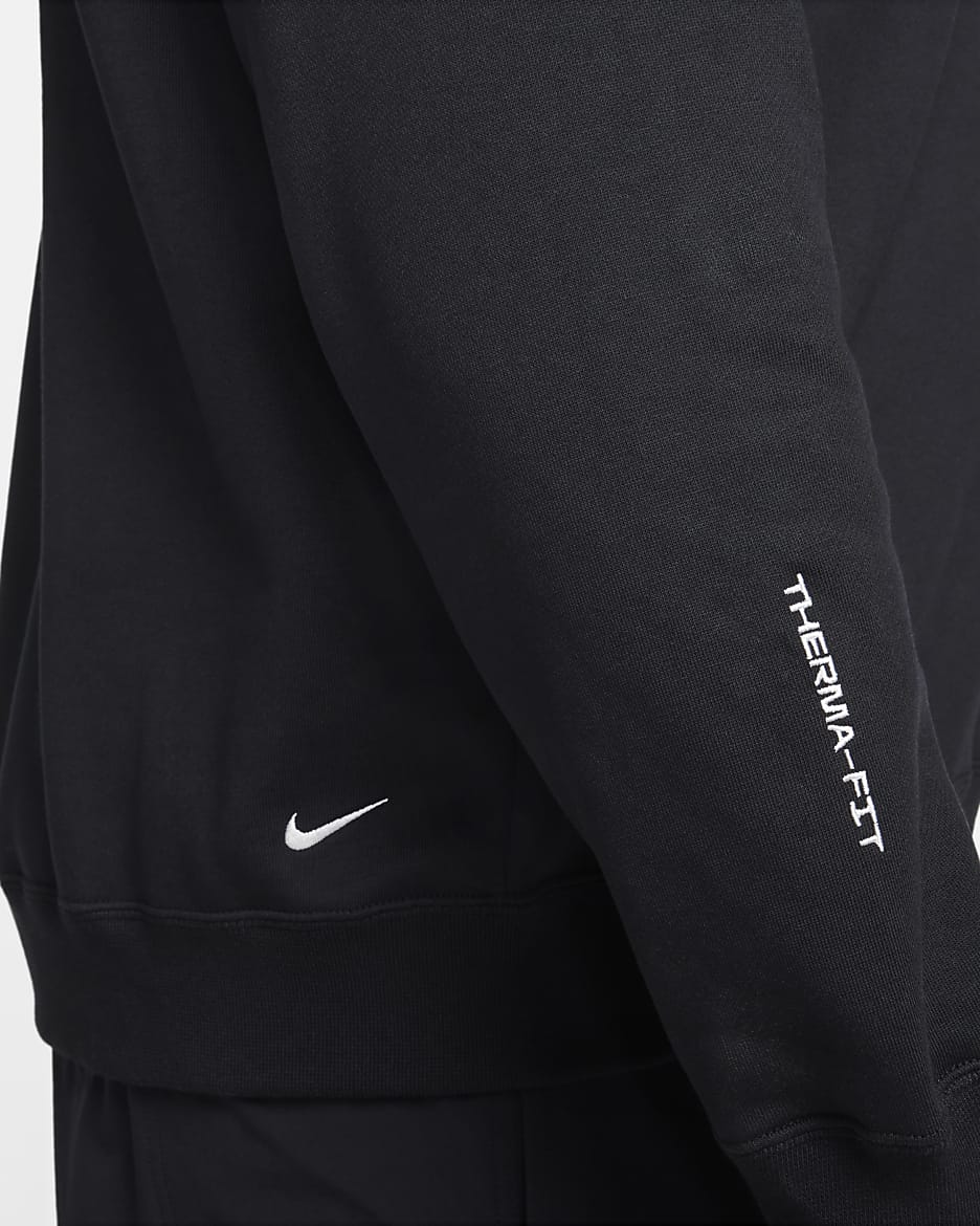 Maglia a girocollo in fleece Nike ACG Therma-FIT - Nero/Summit White/Summit White