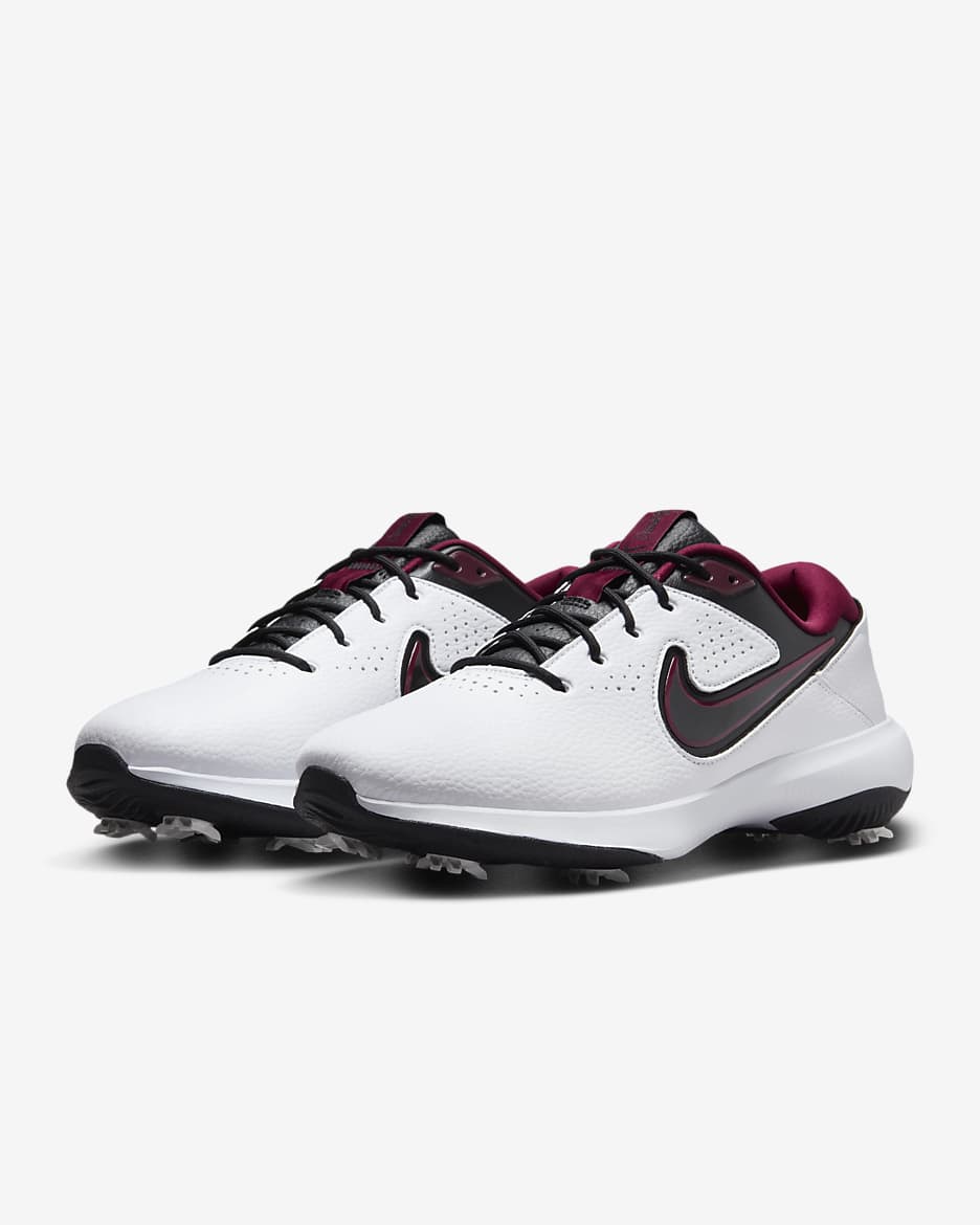 Tenis de golf para hombre (anchos) Nike Victory Pro 3 - Blanco/Negro/Relámpago/Rojo team