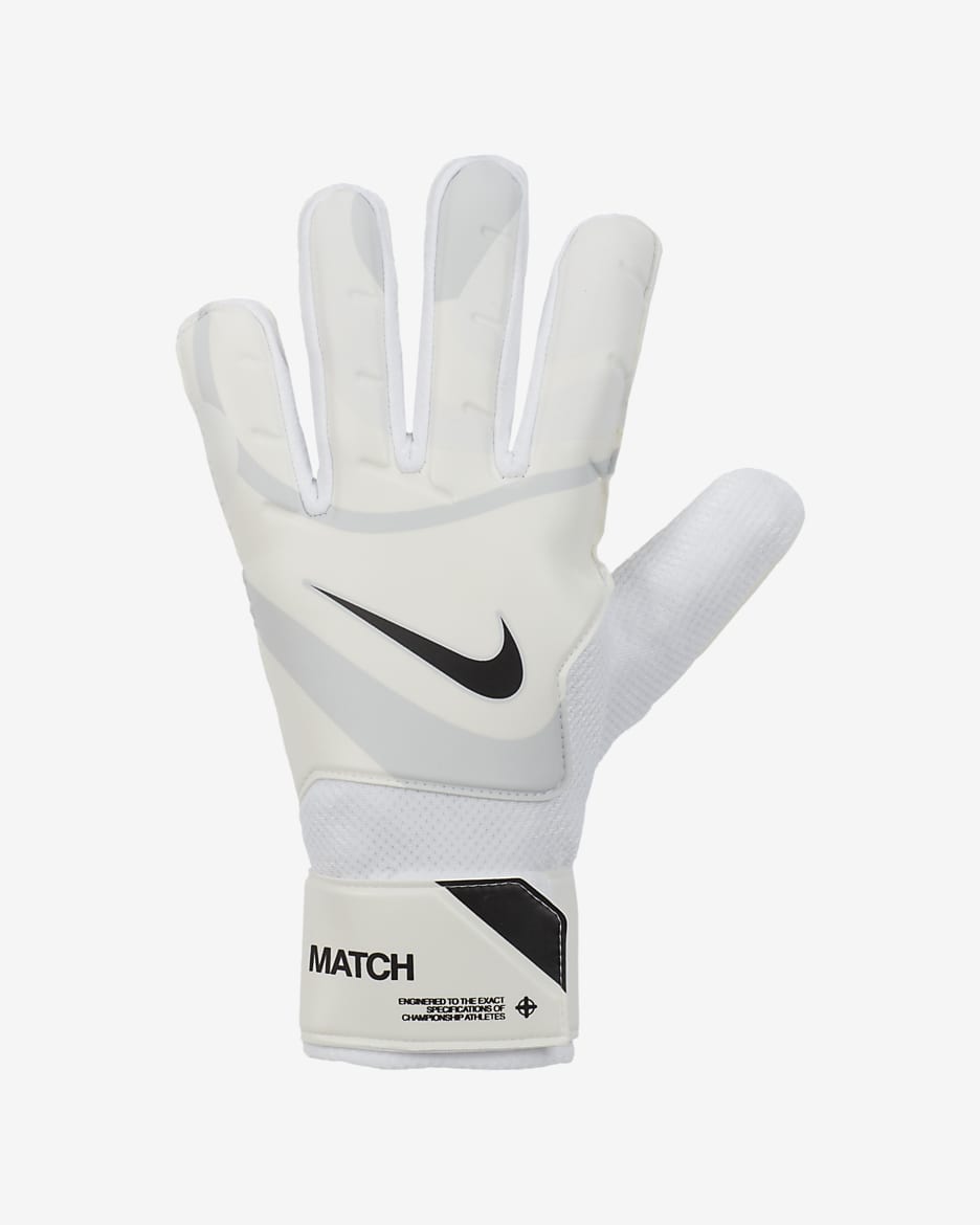 Nike Match Football Goalkeeper Gloves - White/Pure Platinum/Black