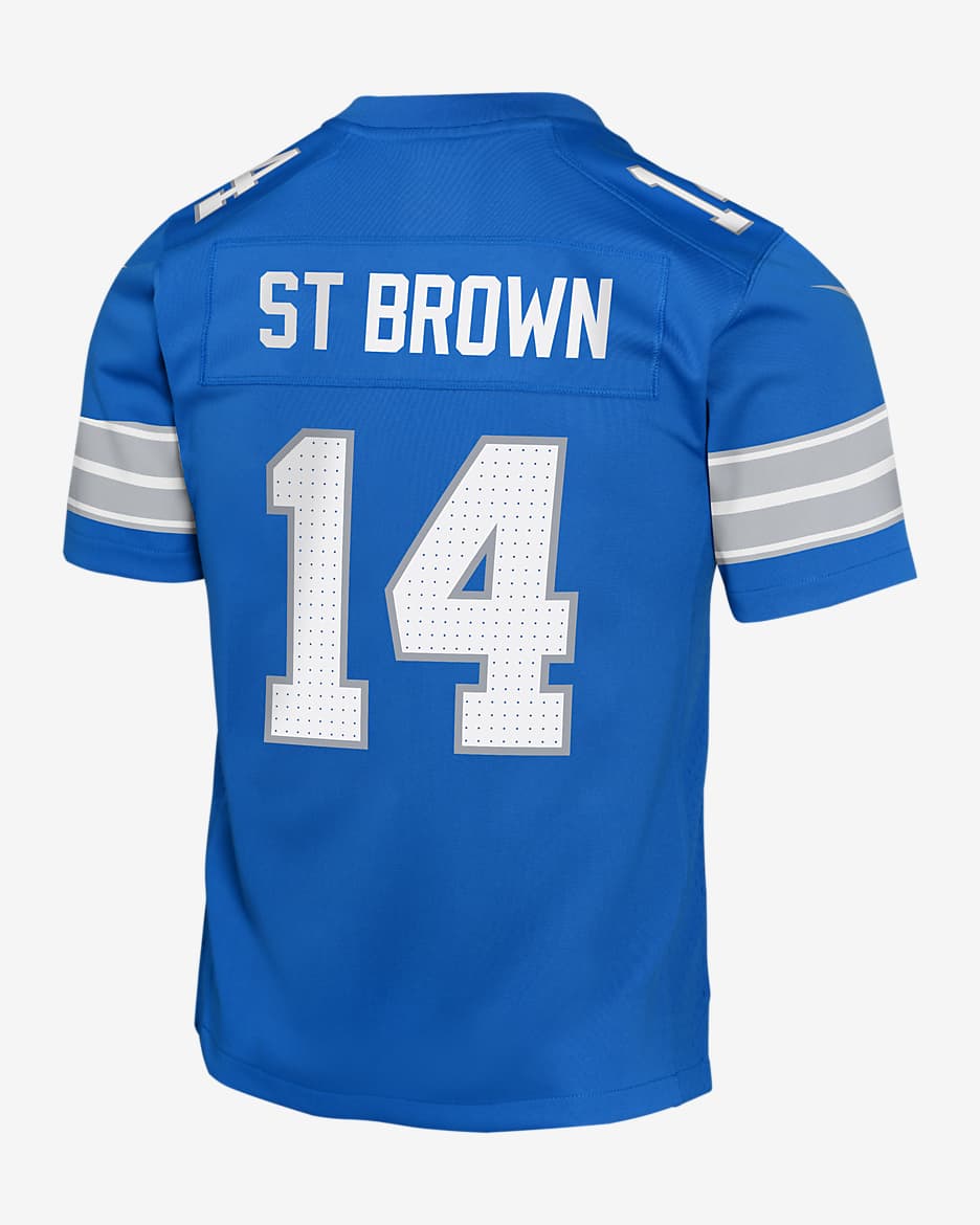 Amon-Ra St. Brown Detroit Lions Big Kids' Nike NFL Game Jersey - Blue