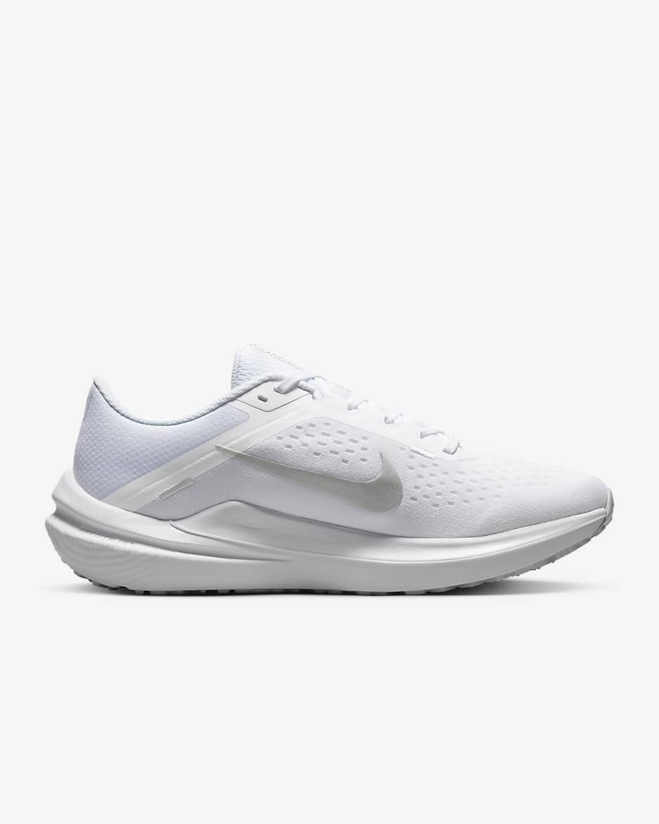 Nike Winflo 10 Women's Road Running Shoes - White/Pure Platinum/Metallic Silver