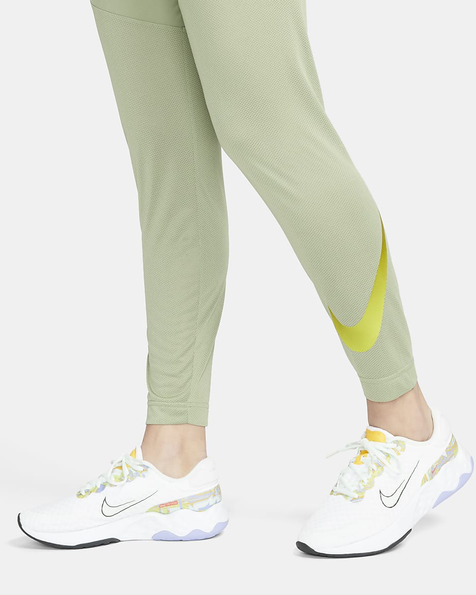 Nike Dri-FIT Swoosh Run Women's Running Trousers - Oil Green/Reflect Silver