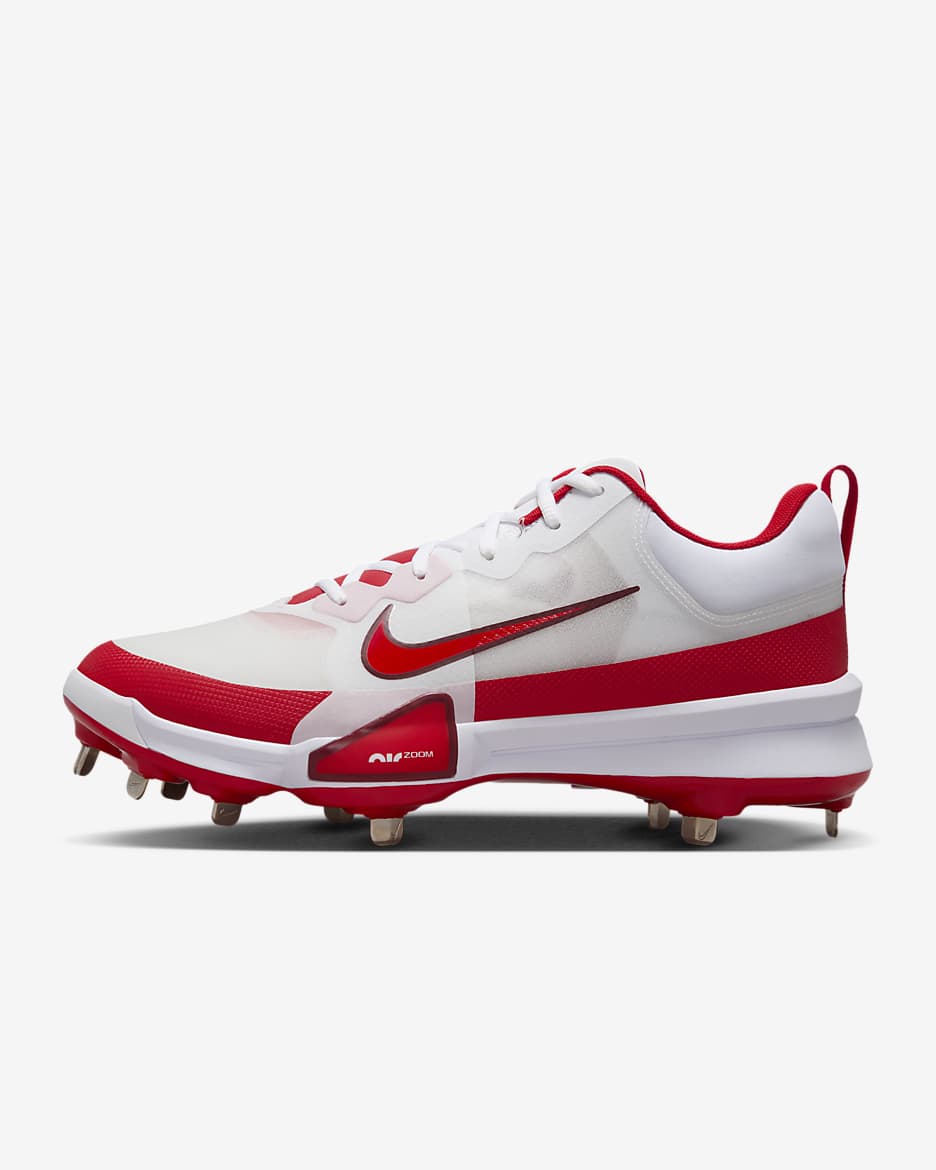 Tacos de béisbol Nike Force Zoom Trout 9 Pro - Blanco/Rojo team/Rojo universitario