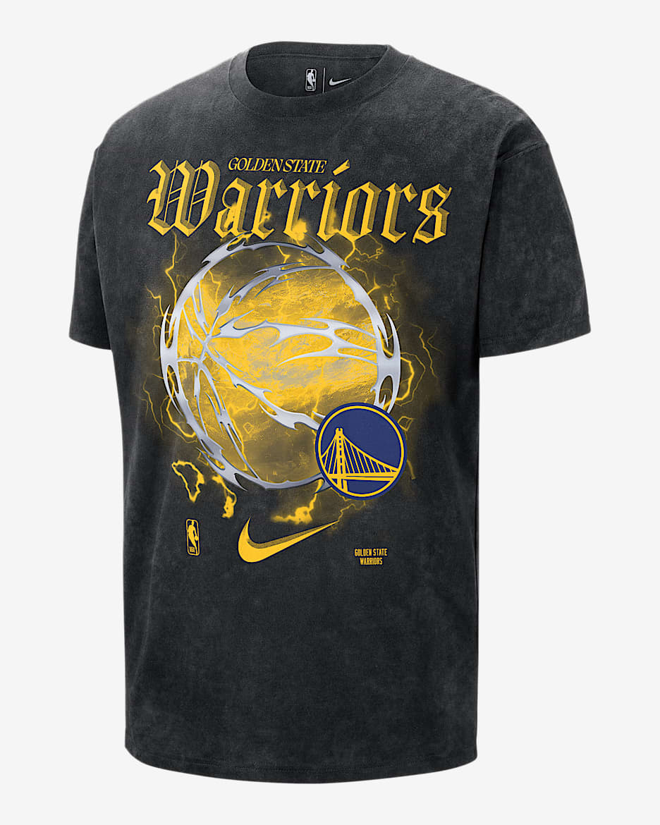 Golden State Warriors Courtside 'Halloween' Max90 Nike NBA T-shirt voor heren - Zwart