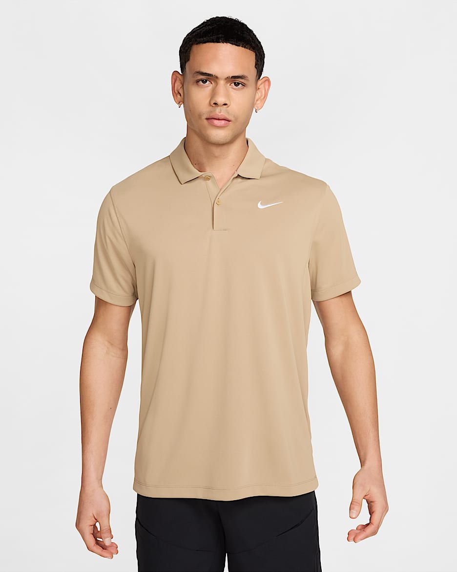 NikeCourt Dri-FIT Men's Tennis Polo - Parachute Beige/White