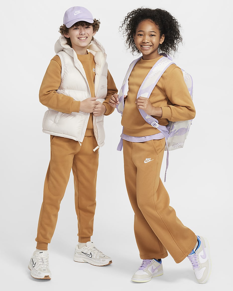 Nike Sportswear Club Fleece Sweatshirt für ältere Kinder - Flax/Weiß