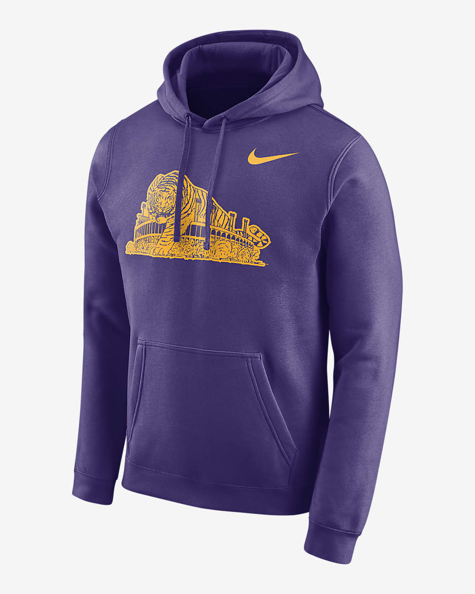 Nike College Club Fleece (LSU) Men's Pullover - Court Purple
