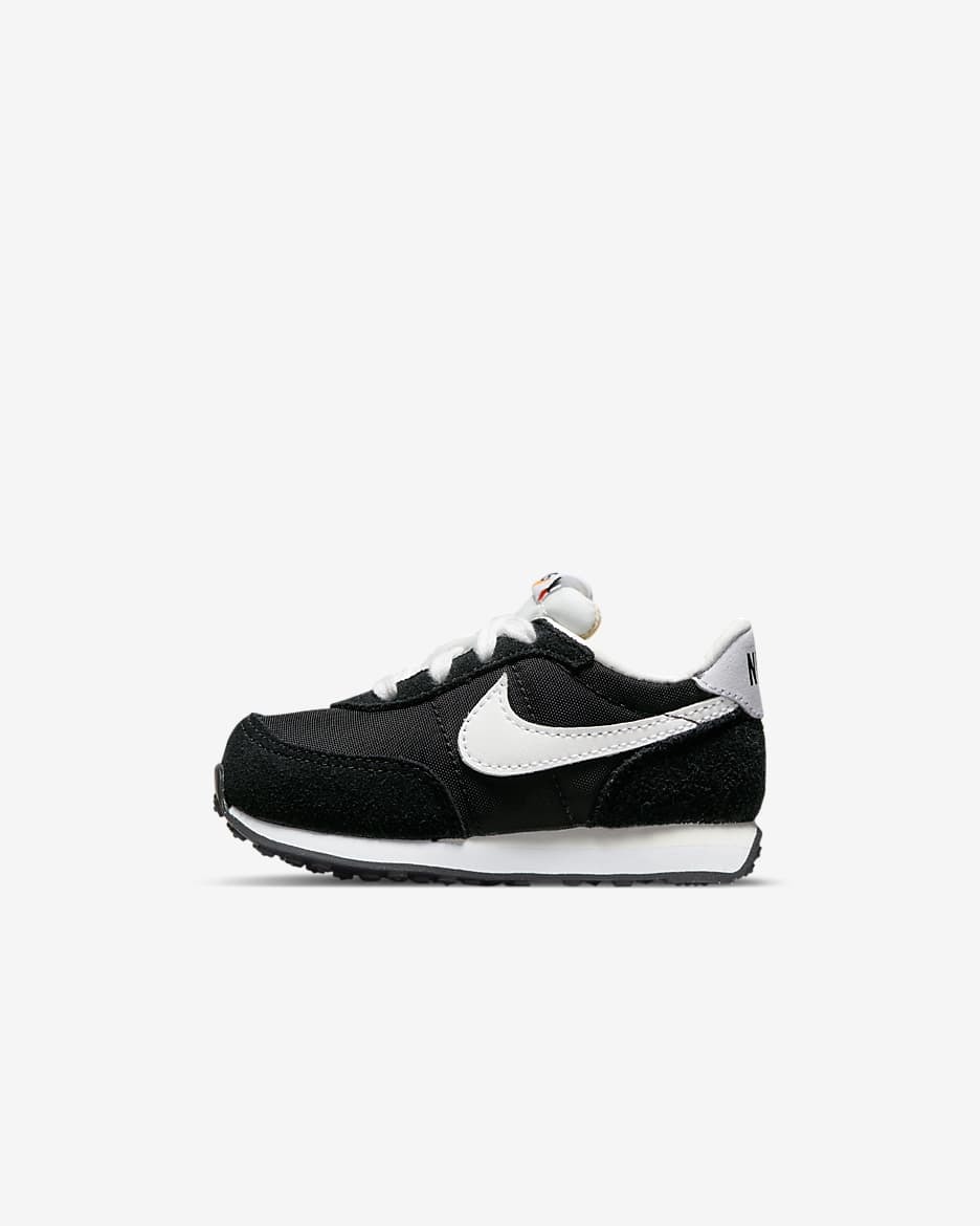 Nike Waffle Trainer 2 Baby/Toddler Shoes - Black/Sail/Total Orange/White