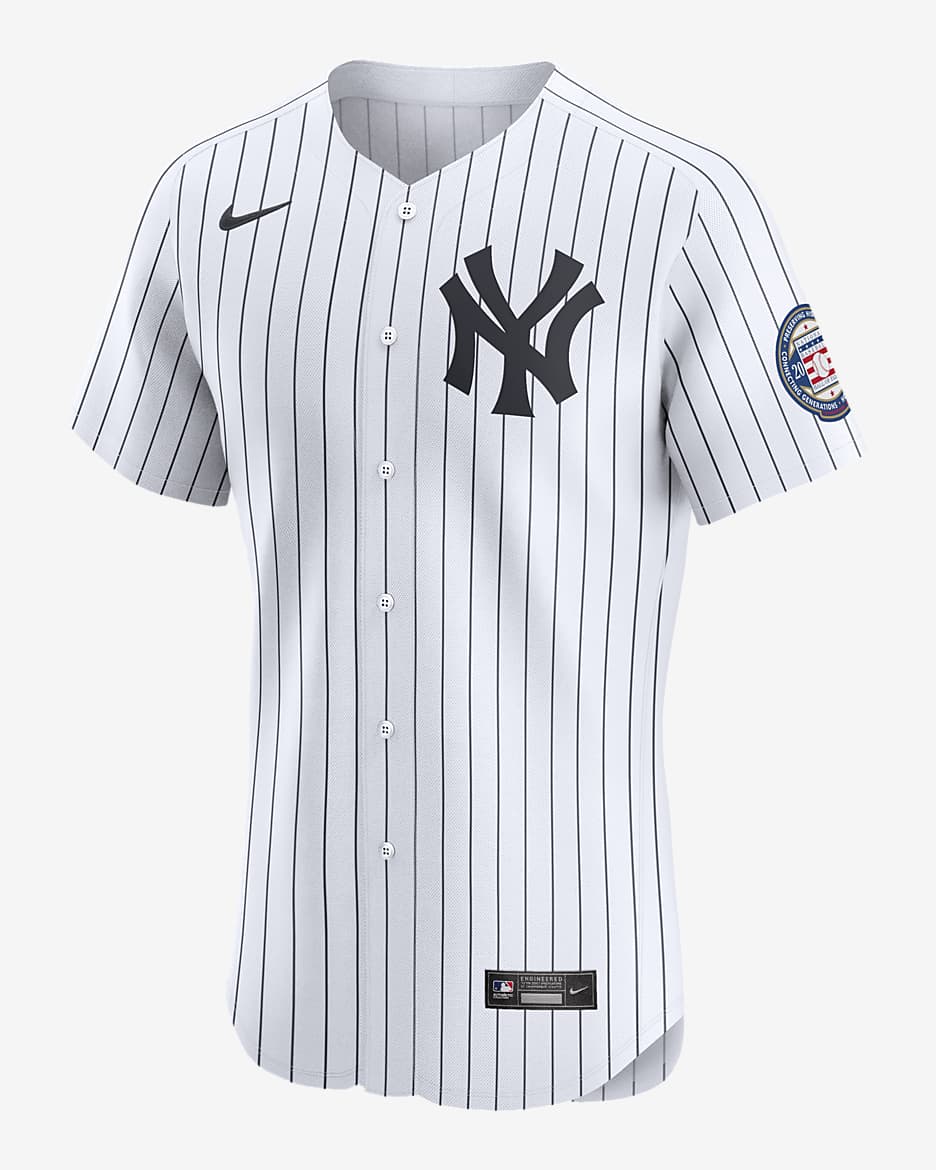 Derek Jeter New York Yankees Men's Nike Dri-FIT ADV MLB Elite Jersey - White