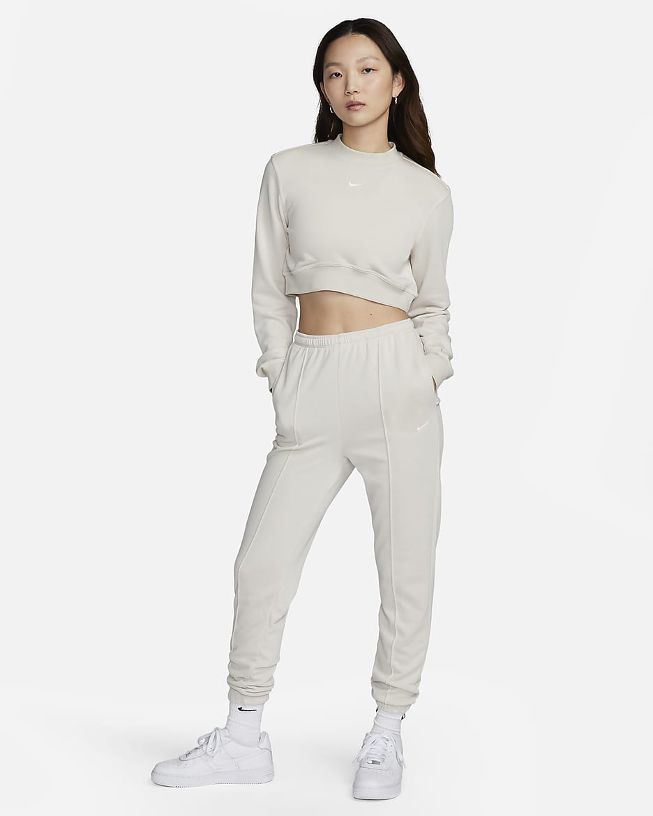 Nike Sportswear Chill Terry Women's Slim High-Waisted French Terry Sweatpants - Light Orewood Brown/Sail