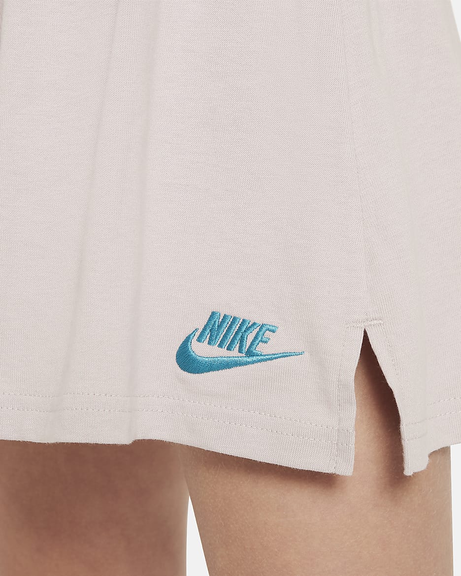 Nike Sportswear Older Kids' (Girls') Shorts - Platinum Violet/Aquamarine