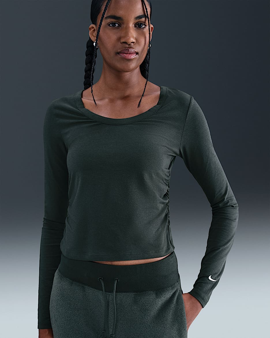 Nike Sportswear Chill Knit Women's Long-Sleeve Top - Seaweed/Sail