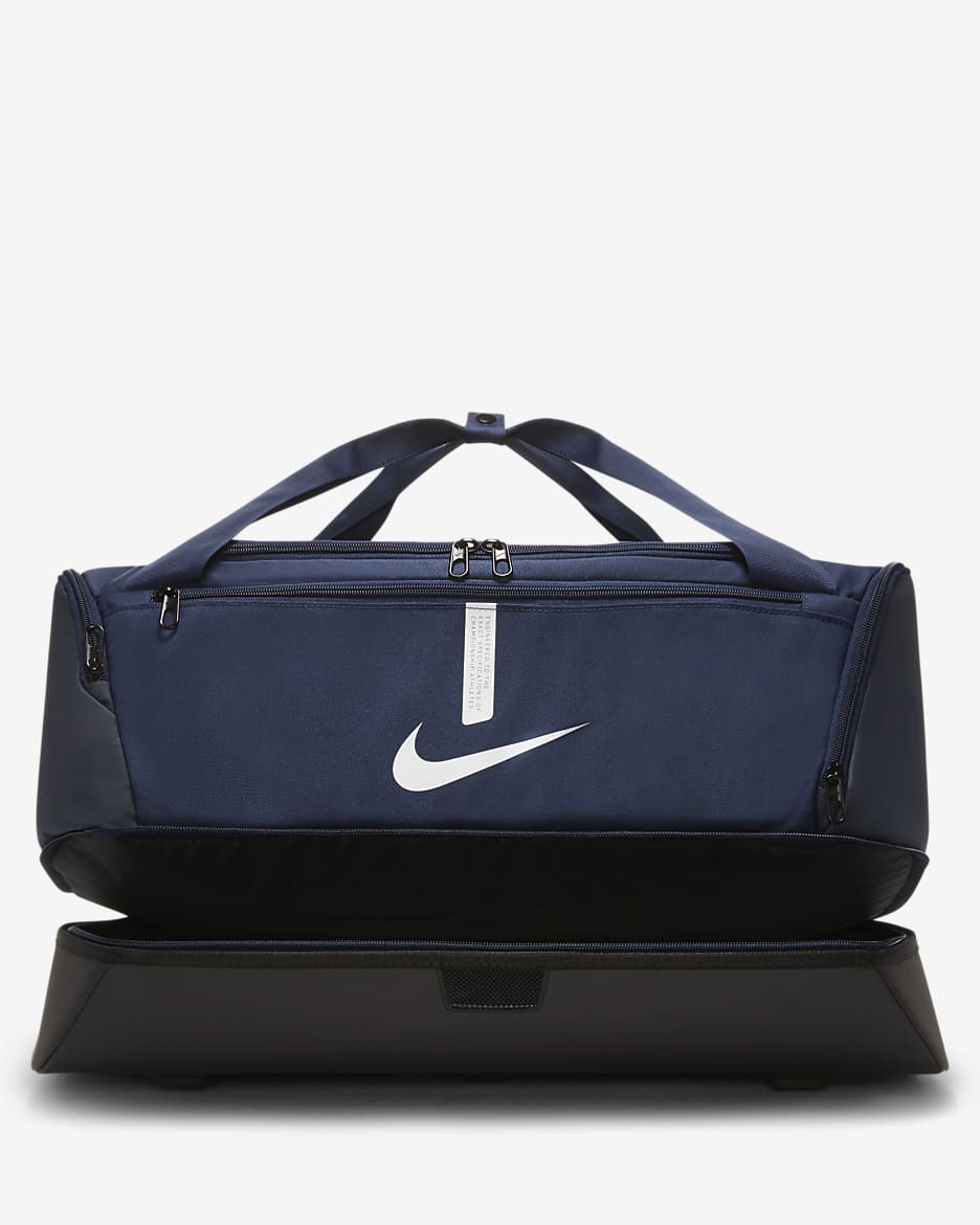 Nike Academy Team stiv duffelbag til fotball (medium, 37 L) - Midnight Navy/Svart/Hvit