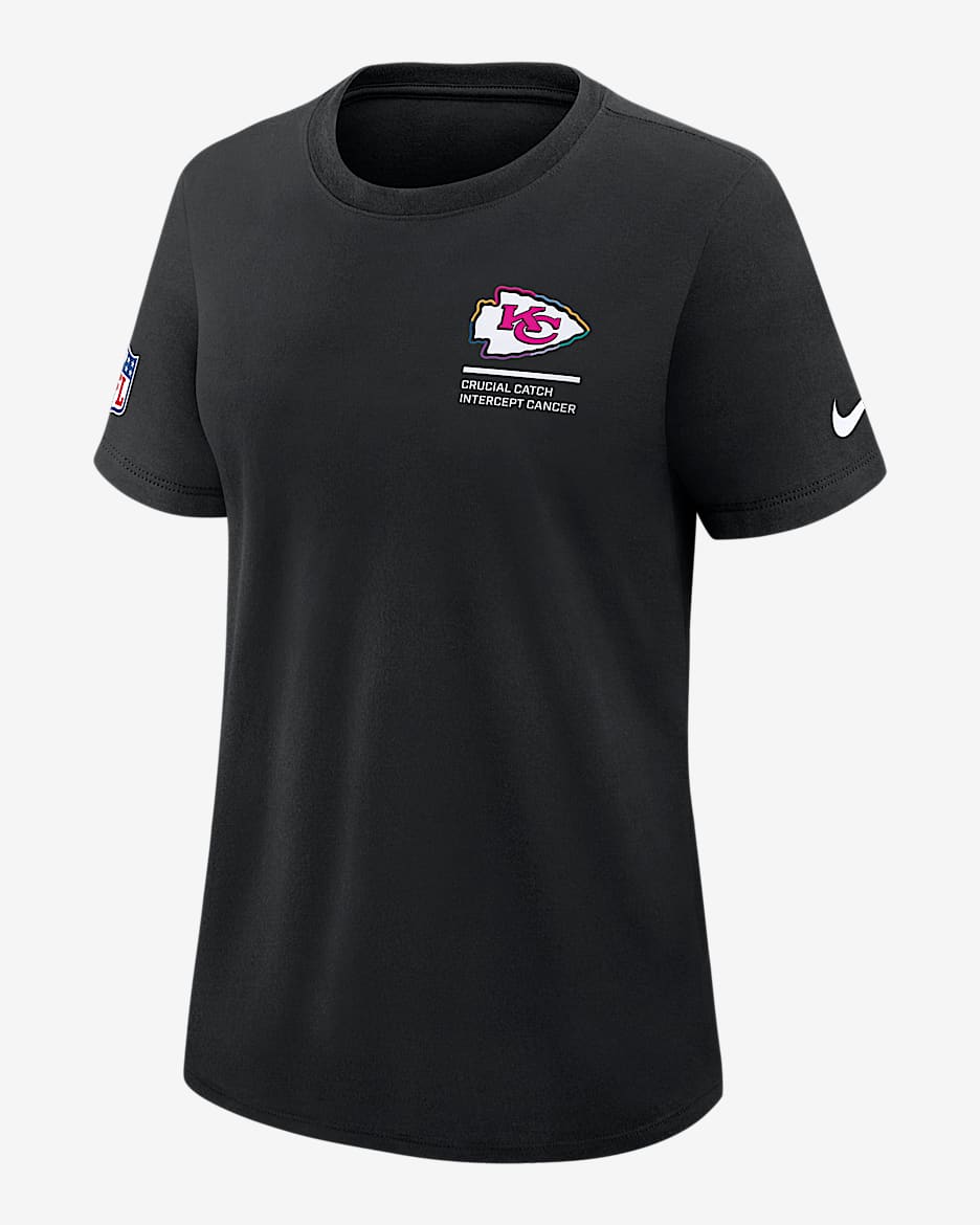 Playera Nike Dri-FIT de la NFL para mujer Kansas City Chiefs Crucial Catch - Negro